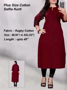 Solid Cotton Blend Kurti for Women 