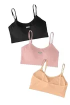 Cotton Blend Lightly Padded Wire Free Sports Bras for Women 