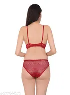 Polycotton Bra with Panty for Women 