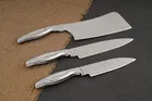 Silver Shark 3 Pc Knife Set for Kitchen, Stainless Steel