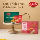 सेठी सोन पपड़ी 250g + शाही मिक्स 75 g  + खट्टा मीठा 75 g