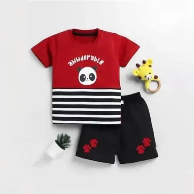 Boys Clothing Set (Red Panda), (Size 3-4 Years)