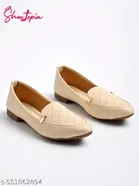 Solid Synthetic Ballerinas for Girls 