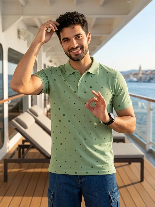 Polo T-shirt for Men (Pista, L)