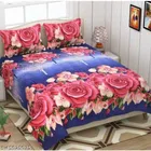 Polycotton Queen Size Bedsheet with Pillow Cover (Multicolor, 90x102 Inches)