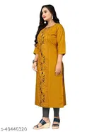 Floral Embroidered A-line Kurti for Women 