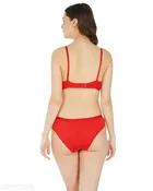 Cotton Blend Solid Lingerie Set for Women 