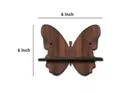 KC Arts MDF Butterfly Wall Hanging Shelves 6x6 inch Pack of 4
