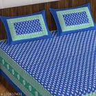 Cotton Queen Bedsheet with 2 Pillow Cover 