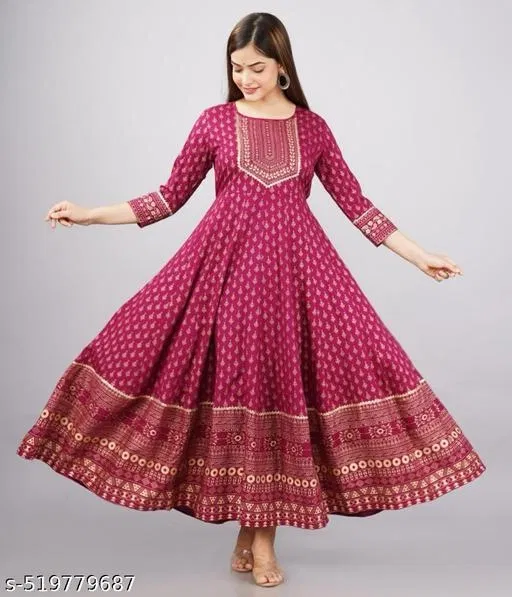 Rayon Kurti for Women, Pink (XS)