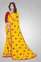 Georgette Printed Saree for Women 