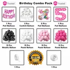 Rainbow Theme 5th Happy Birthday Decoration,Multicolour,Set Of 1