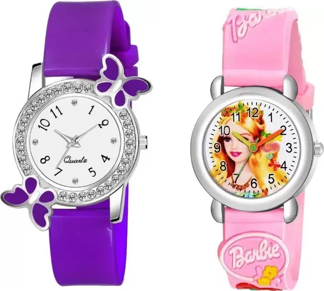 Analog Watches for Women & Girls (Multicolor, Pack of 2)