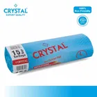 Crystal Garbage Bags 24 X 32 Inches (Large Size) 15pcs (1 Rolls) Dustbin Bag/Trash Bag - Blue Color