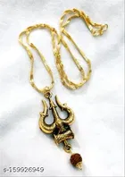 Trishul Locket with Rudraksh for Men 