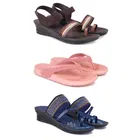 Combo of Heels with Slippers for Women 