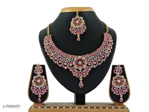 Latest Jewellery Set for Women (Gold, Free Size)