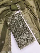 Embroidered Floral Georgette Punjabi/All Over Suits Semi-Stitched Suits 