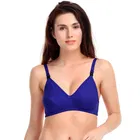 Cotton Blend Solid Non Padded Feeding Bra for Women 