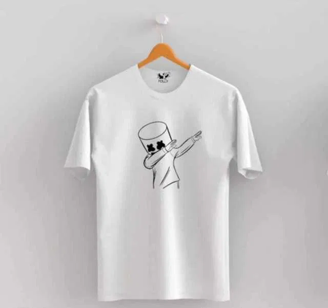 Best Hot Selling Cotton Blend Half Sleeves T-Shirt For Men (White, M) (R-82)