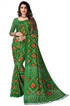 Kanooda Prints Georgette Women Saree With Un-stitched Blouse 
