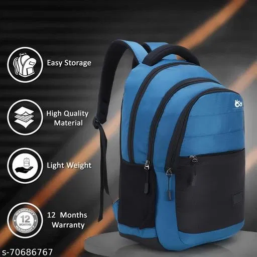 Polyester Backpack for Men & Women, Blue