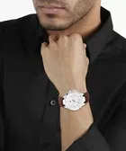 Leather Analog Watch for Men 