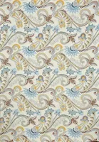 Sarangi Blue Floral Diwan Set with 1 Single Bedsheet, 5 Cushion Cover and 2 Bolster Cover