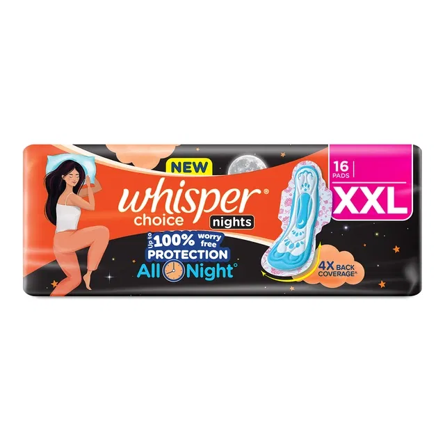 विस्पर चॉइस नाइट पैड्स XXL (16 पैड्स)