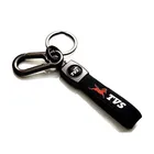 Dashing Tvs Leather Keychain for Bike & Car (Black)