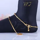 Brass Gold Plated Anklet Set 