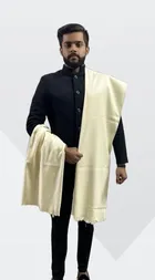 Woolen Solid Shawl for Men (Beige, Free Size)