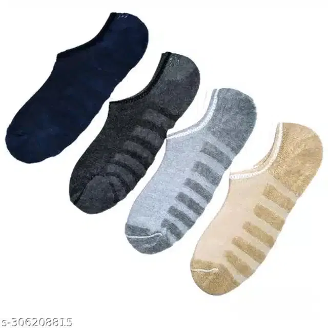 Cotton Socks for Men (Multicolor, Set of 4)