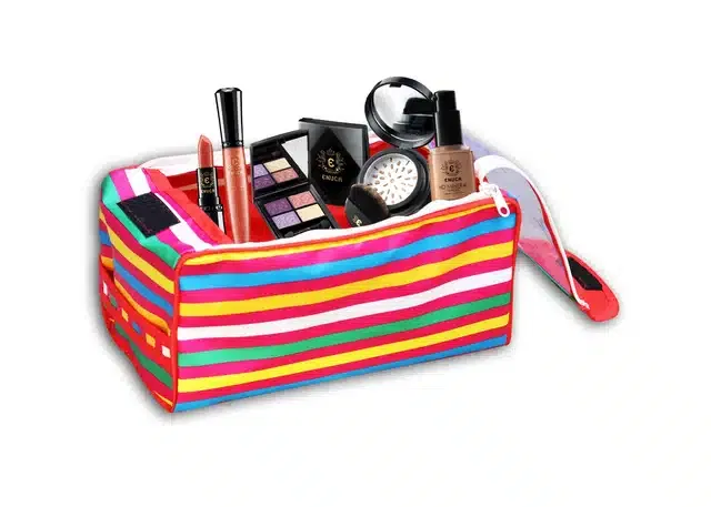 PVC Printed Makeup Storage Pouch (Multicolor)
