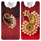 Alloy Nath Nosepins for Women (Multicolor, Pack of 2)