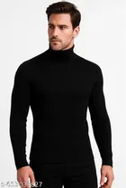Wool SweatShirt for Men, Black 
