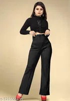 Cotton Blend Trouser for Women 