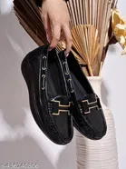 Shoetopia Solid Synthetic Loafers for Girls 