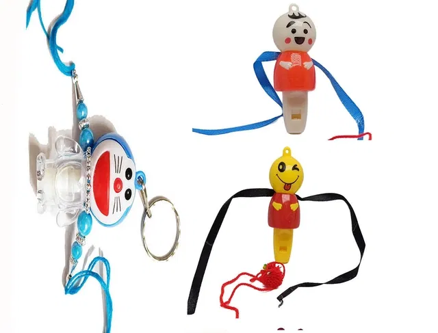 Synthetic Rakhi for Kids (Multicolor, Pack of 4)