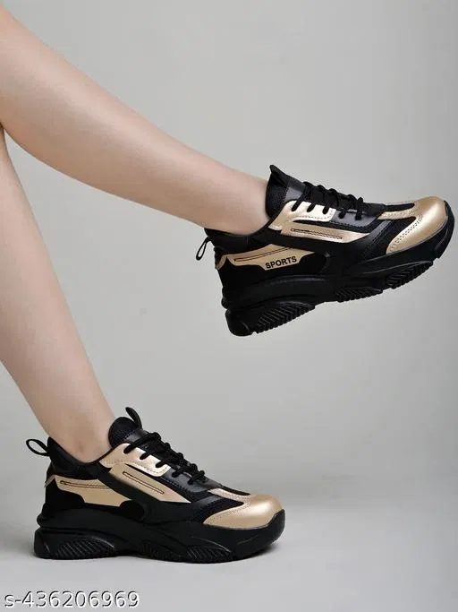 Shoetopia Solid Synthetic Sneakers for Girls (Multicolor, 11-12 Years)