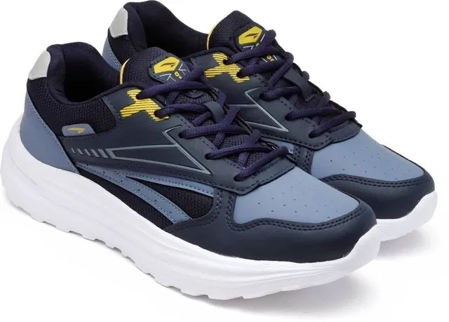 Asian Terminator Sports Shoes for Men (Navy Blue & White, 7)