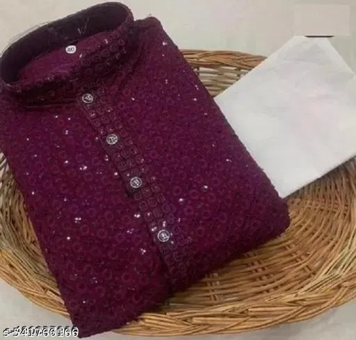 Embellished Rayon Kurta Set for Boys (White, 0-6 Months)