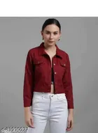 Three-Quarter Sleeves Denim Jacket for Women 