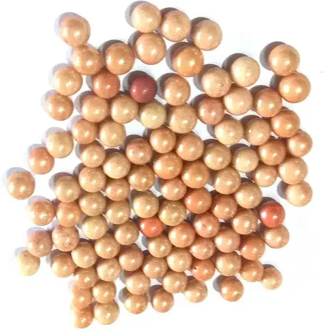 100 Pcs Mini Size Glass Marbles with Shooter (Brown, Set of 1)