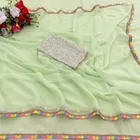 Silk Woven Design Saree for Women, Green 