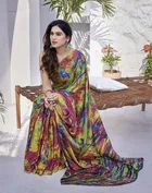 Chiffon Printed Saree for Women 
