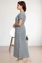 100% Cotton Floral Print Nightdress for Women 