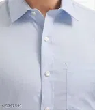 Cotton Blend Solid Full Sleeves Shirt for Men 