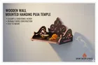 Akarts Wooden Wall Mounted Hanging Puja Temple