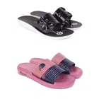Combo of Sliders & Flats for Women (Multicolor, 6) (Set of 2)